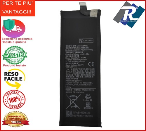 Batteria bm52 per - xiaomi, mi